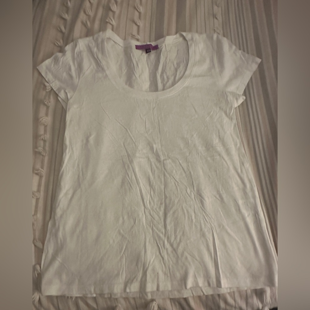Parker White Short Sleeve Scoop Neck Tee